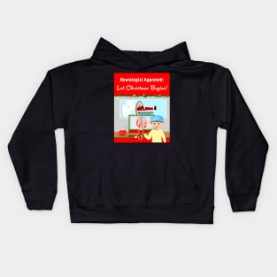 Santa In MRI Christmas Neurologist Kids Hoodie